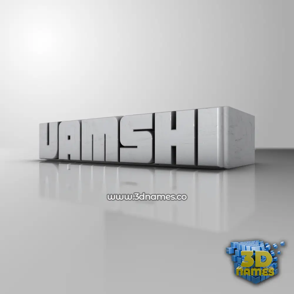 vamshi in White Metro style - 3D name wallpaper