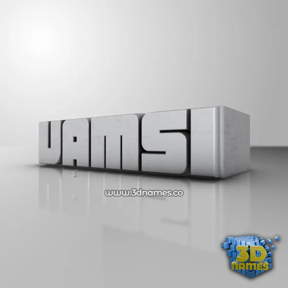 vamsi in White Metro style - 3D name wallpaper