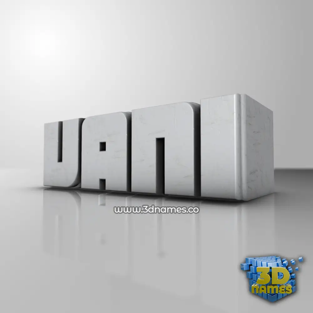 vani in White Metro style - 3D name wallpaper