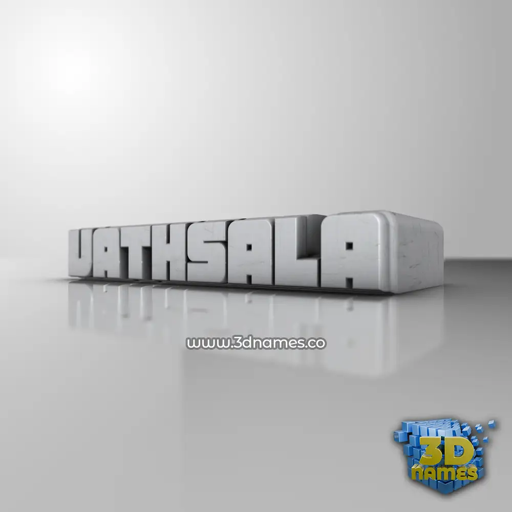 vathsala in White Metro style - 3D name wallpaper