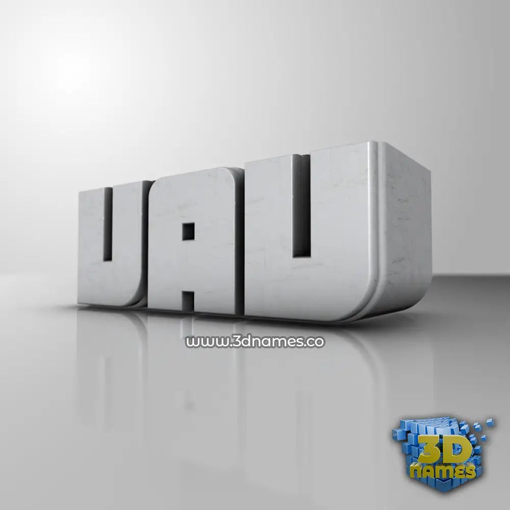 vav in White Metro style - 3D name wallpaper
