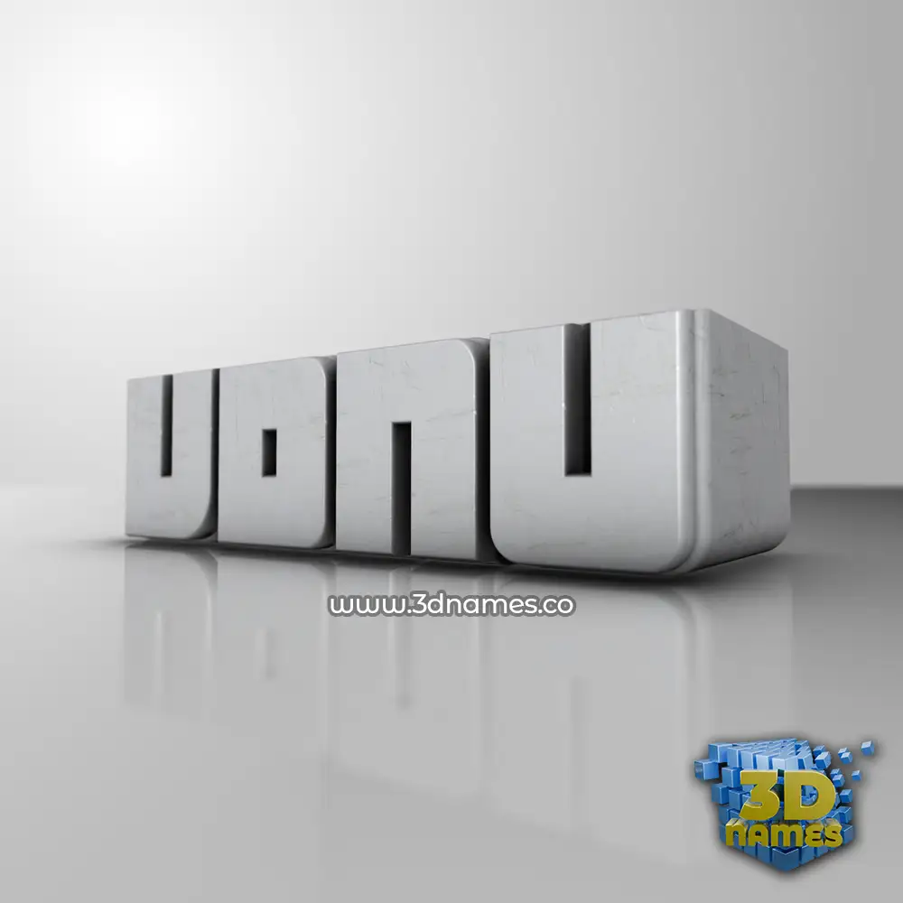 vdnu in White Metro style - 3D name wallpaper
