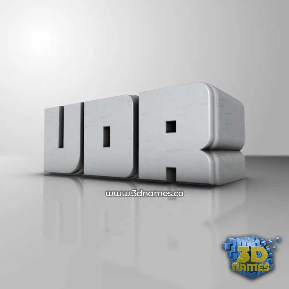 vdr in White Metro style - 3D name wallpaper
