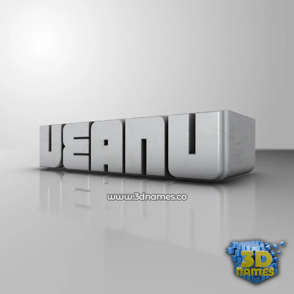 veanu in White Metro style - 3D name wallpaper