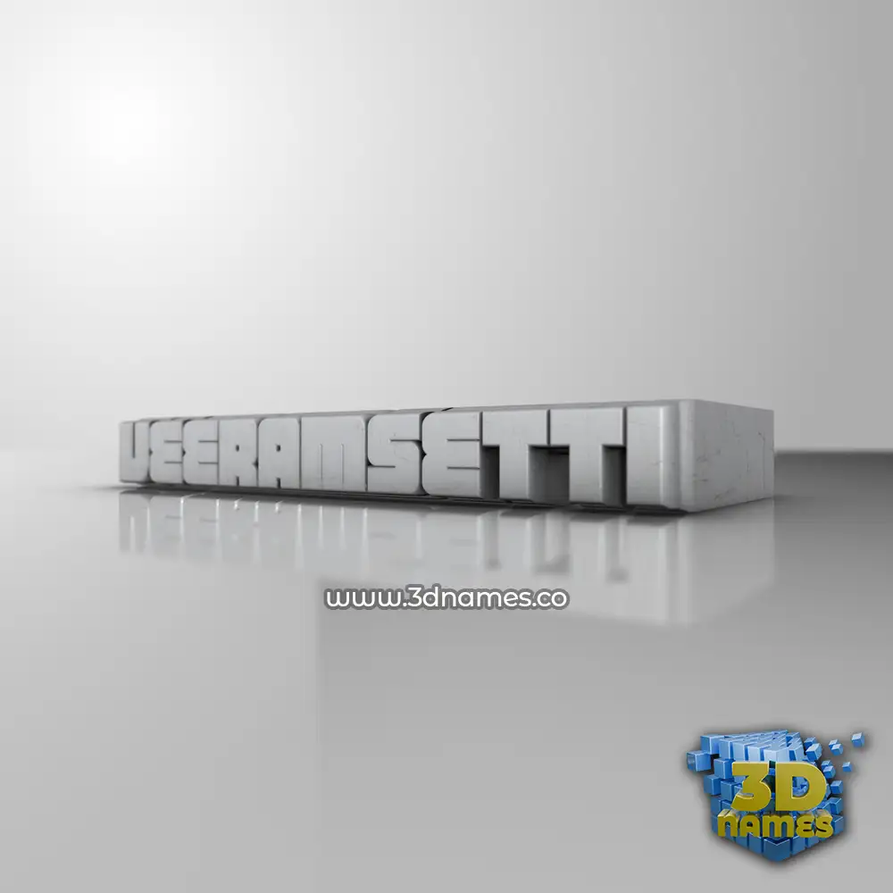 veeramsetti in White Metro style - 3D name wallpaper