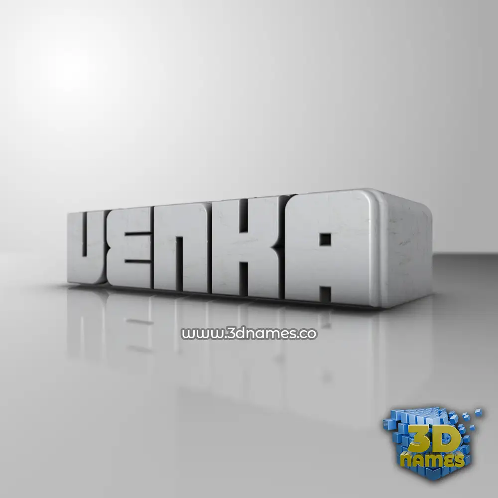 venka in White Metro style - 3D name wallpaper