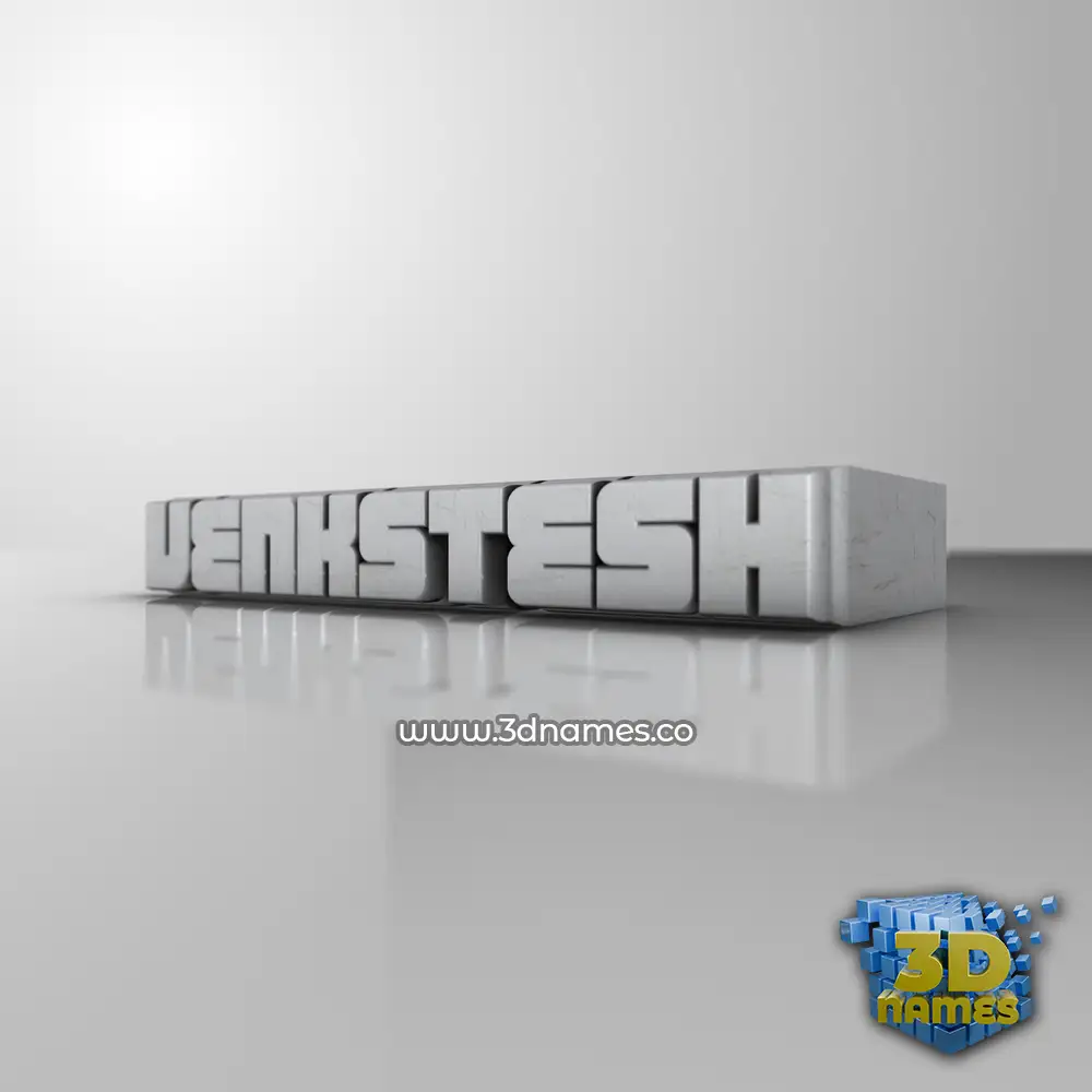 venkstesh in White Metro style - 3D name wallpaper