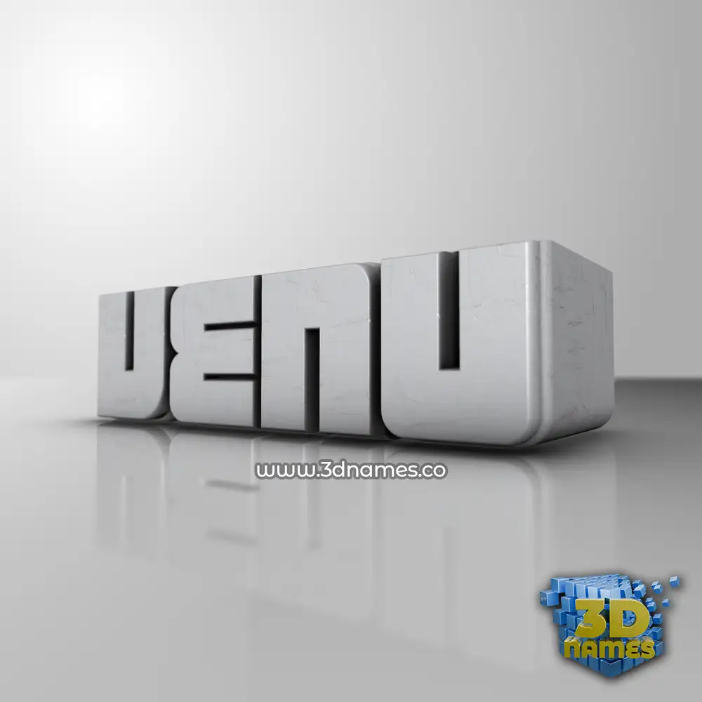 venu in White Metro style - 3D name wallpaper