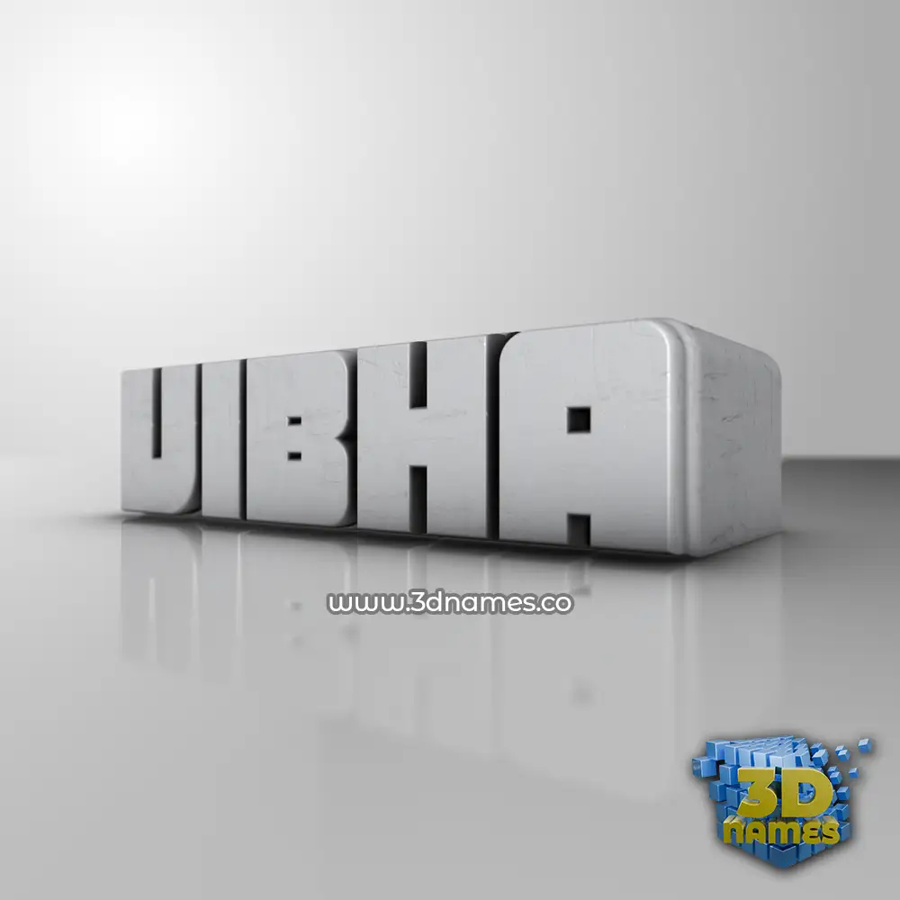 vibha in White Metro style - 3D name wallpaper