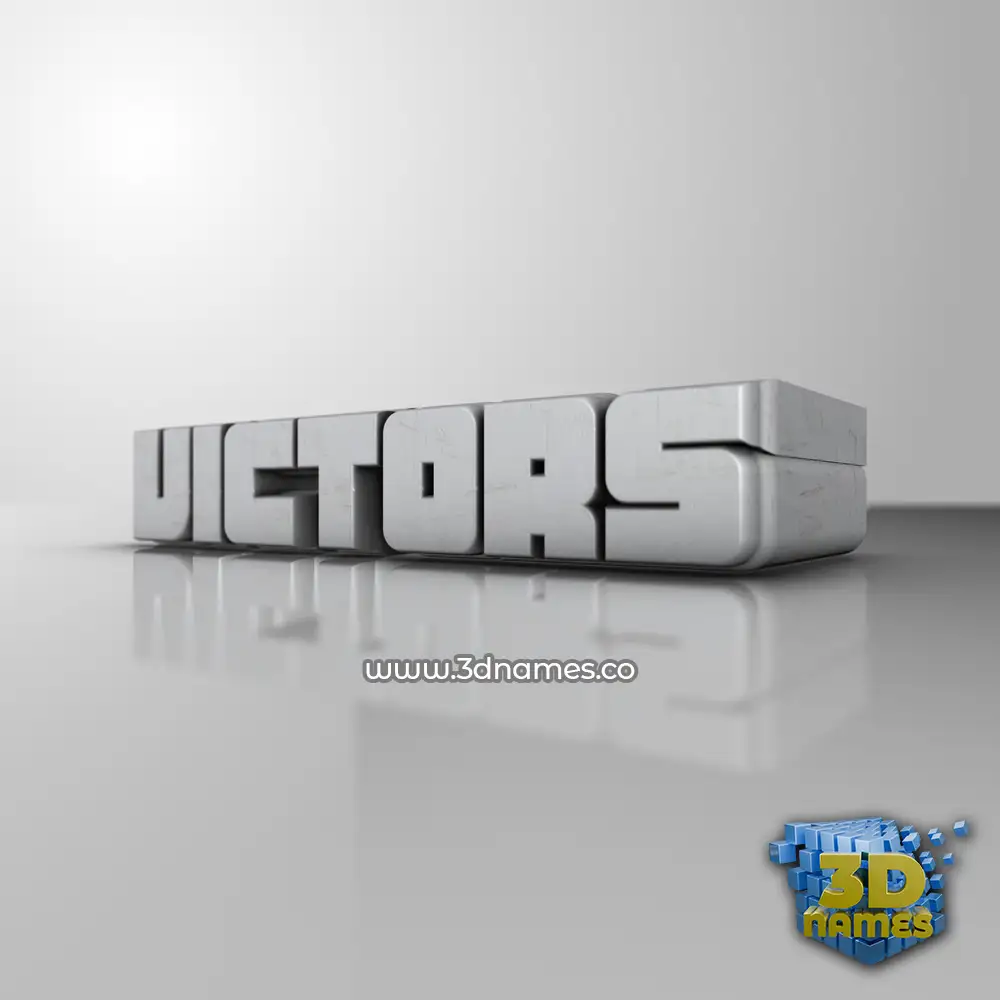 victors in White Metro style - 3D name wallpaper
