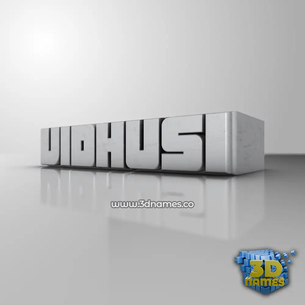 vidhusi in White Metro style - 3D name wallpaper