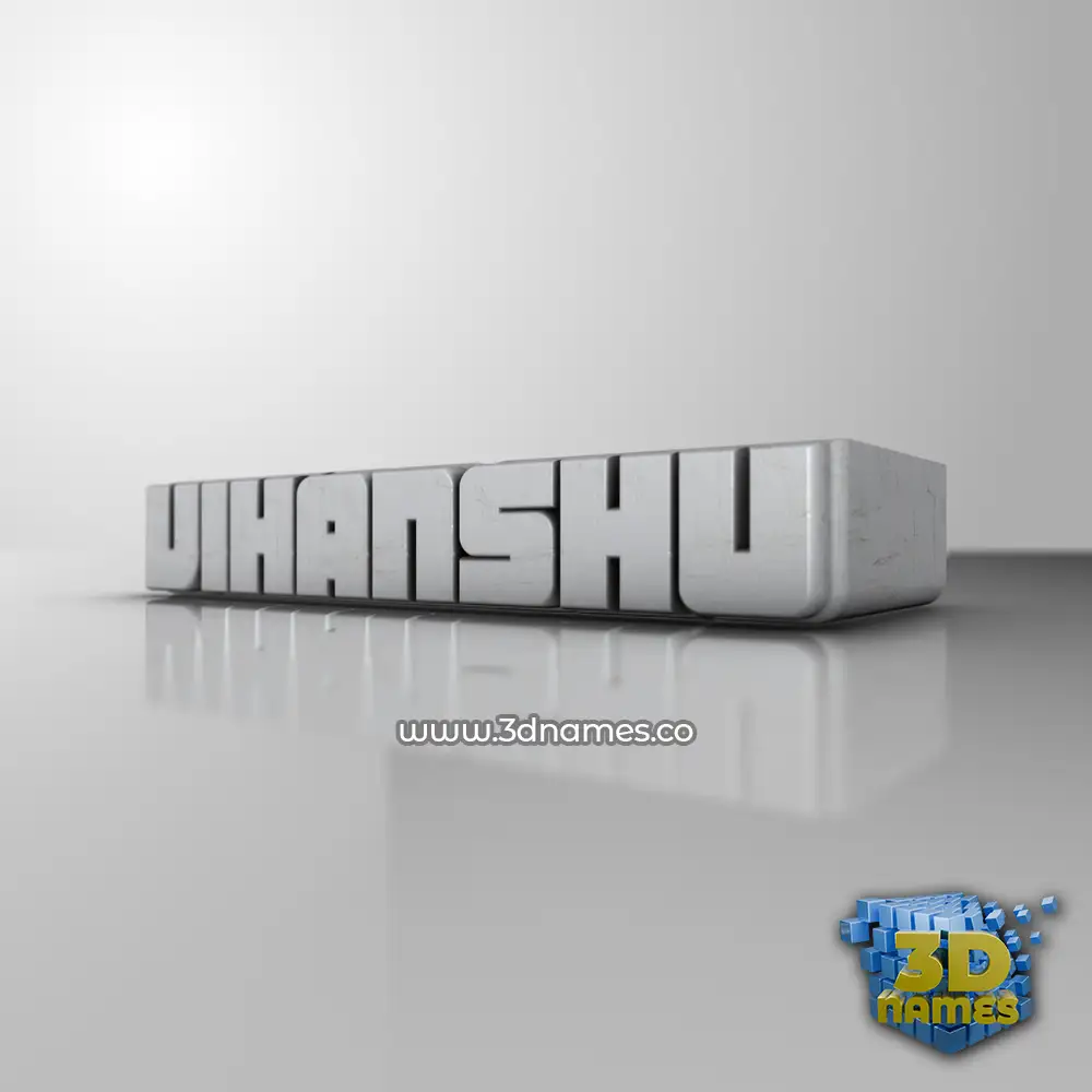 vihanshu in White Metro style - 3D name wallpaper