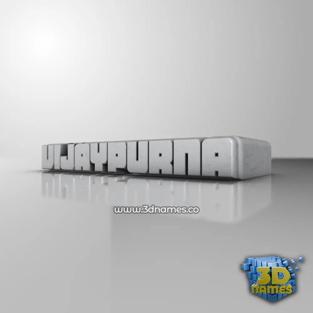 vijaypurna in White Metro style - 3D name wallpaper