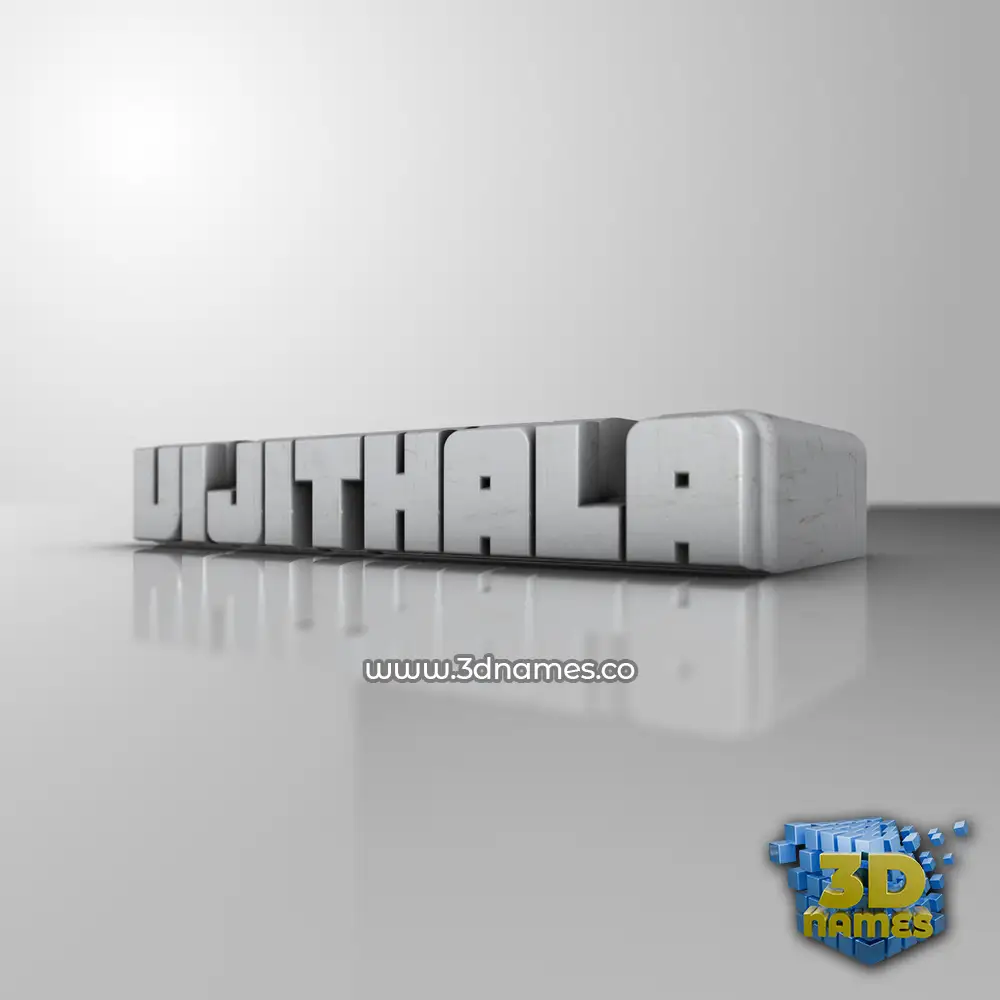 vijithala in White Metro style - 3D name wallpaper