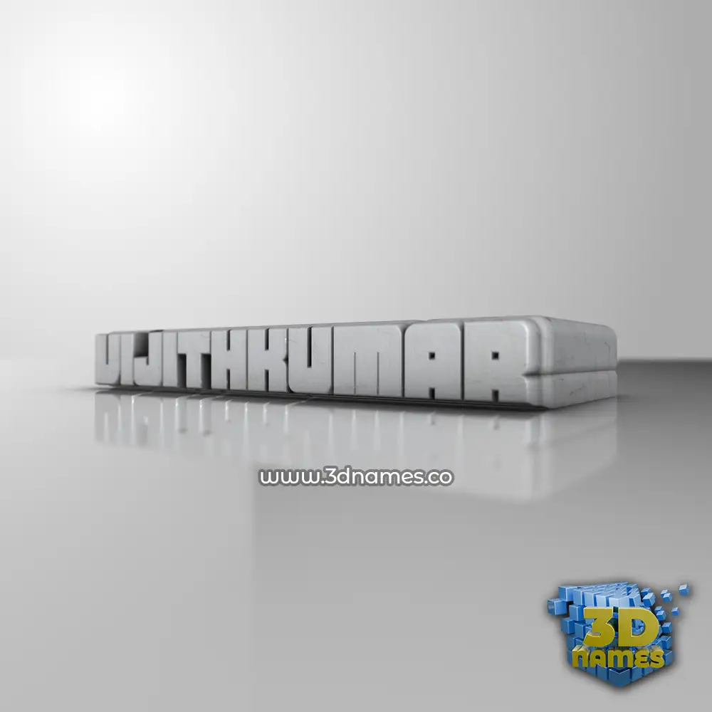 vijithkumar in White Metro style - 3D name wallpaper