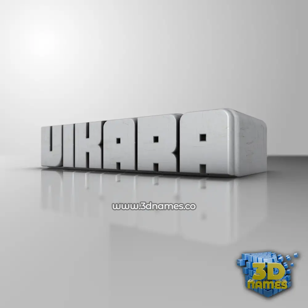 vikara in White Metro style - 3D name wallpaper