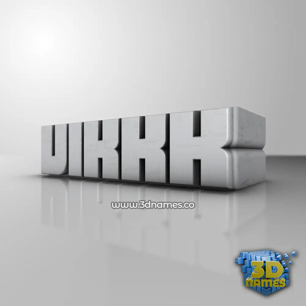 vikkk in White Metro style - 3D name wallpaper