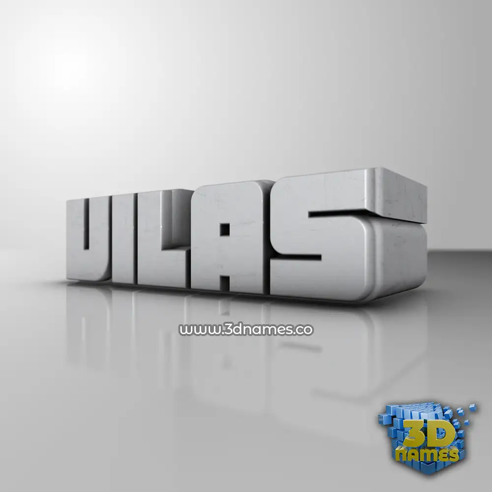 vilas in White Metro style - 3D name wallpaper