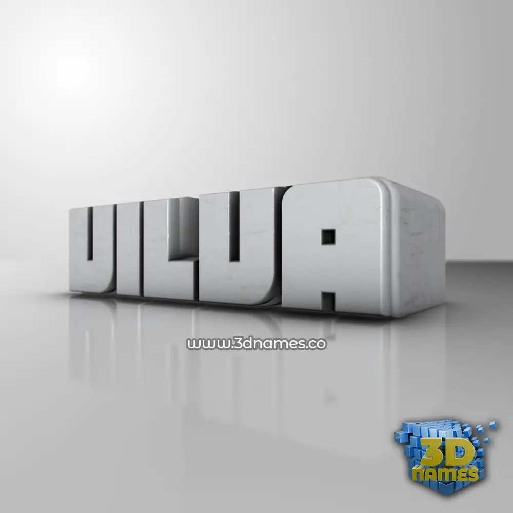vilva in White Metro style - 3D name wallpaper