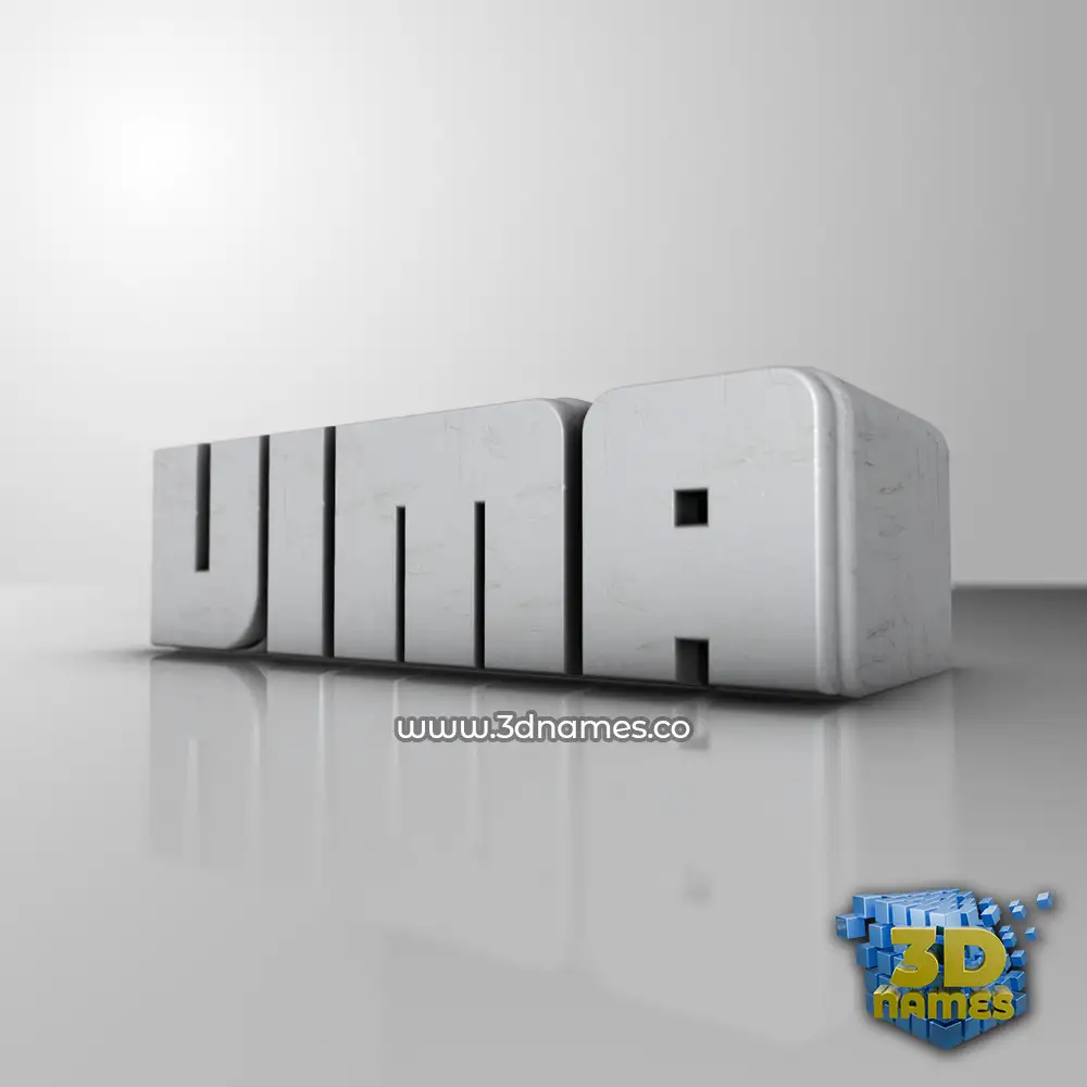 vima in White Metro style - 3D name wallpaper