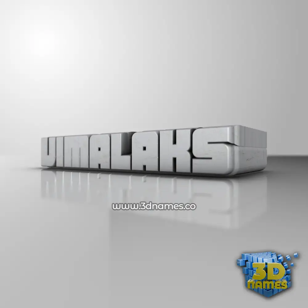 vimalaks in White Metro style - 3D name wallpaper