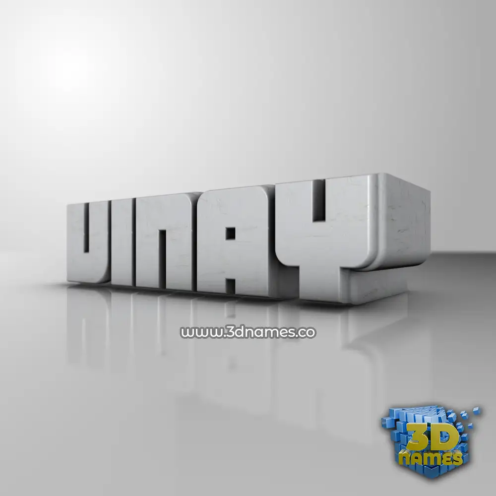 vinay in White Metro style - 3D name wallpaper