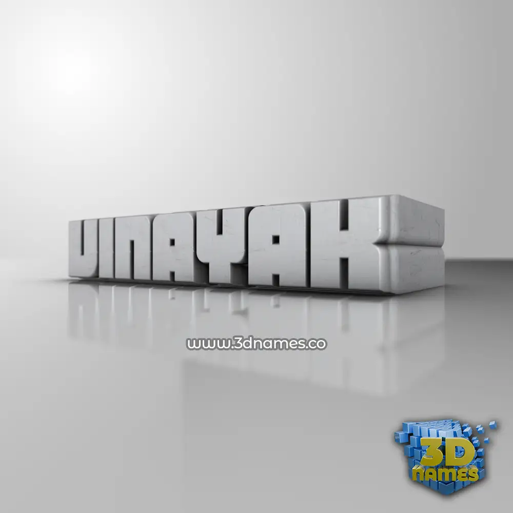 vinayak in White Metro style - 3D name wallpaper