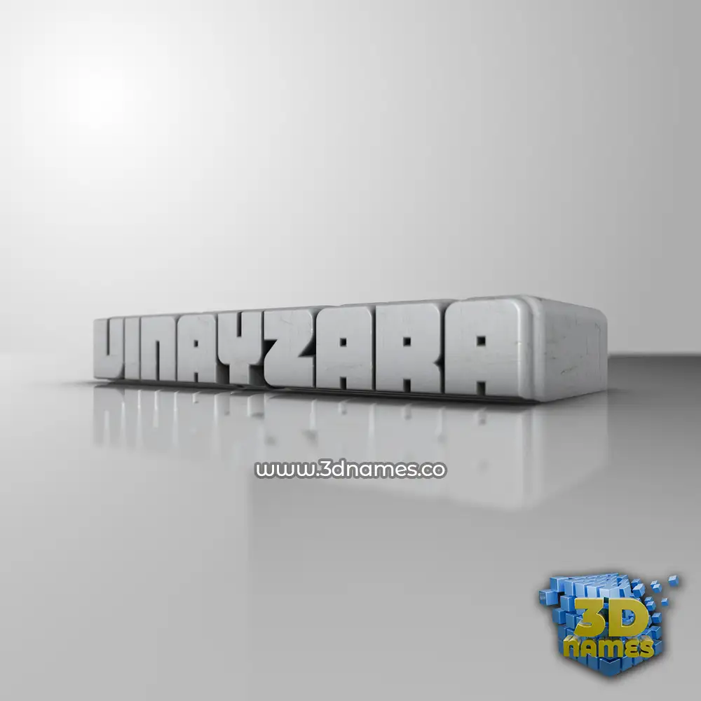 vinayzara in White Metro style - 3D name wallpaper