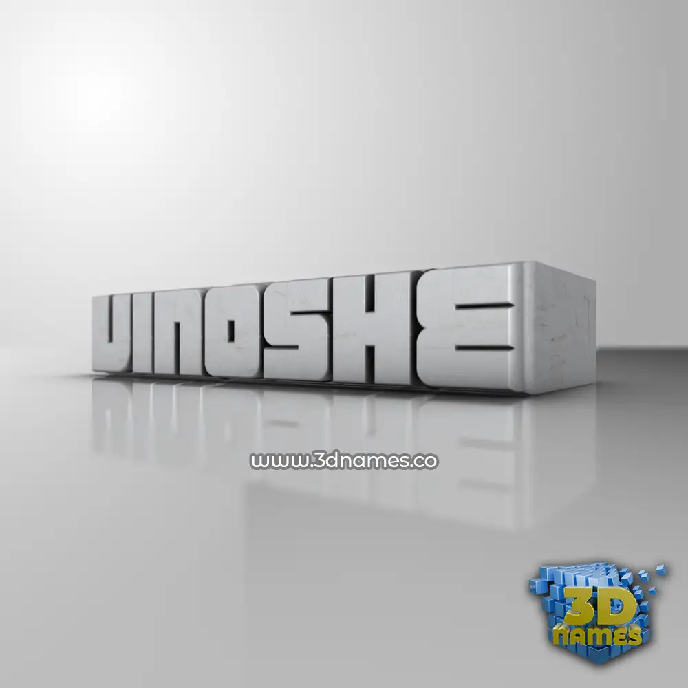 vinoshe in White Metro style - 3D name wallpaper