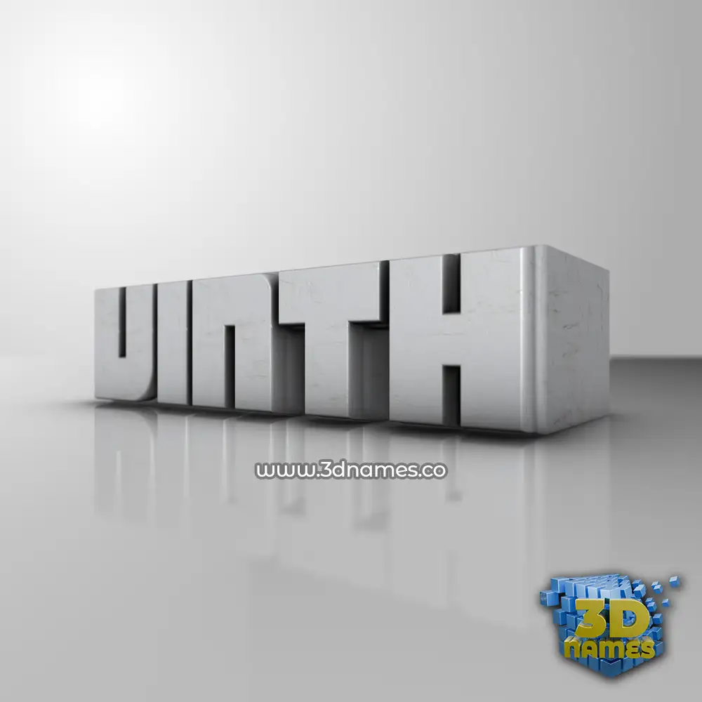 vinth in White Metro style - 3D name wallpaper