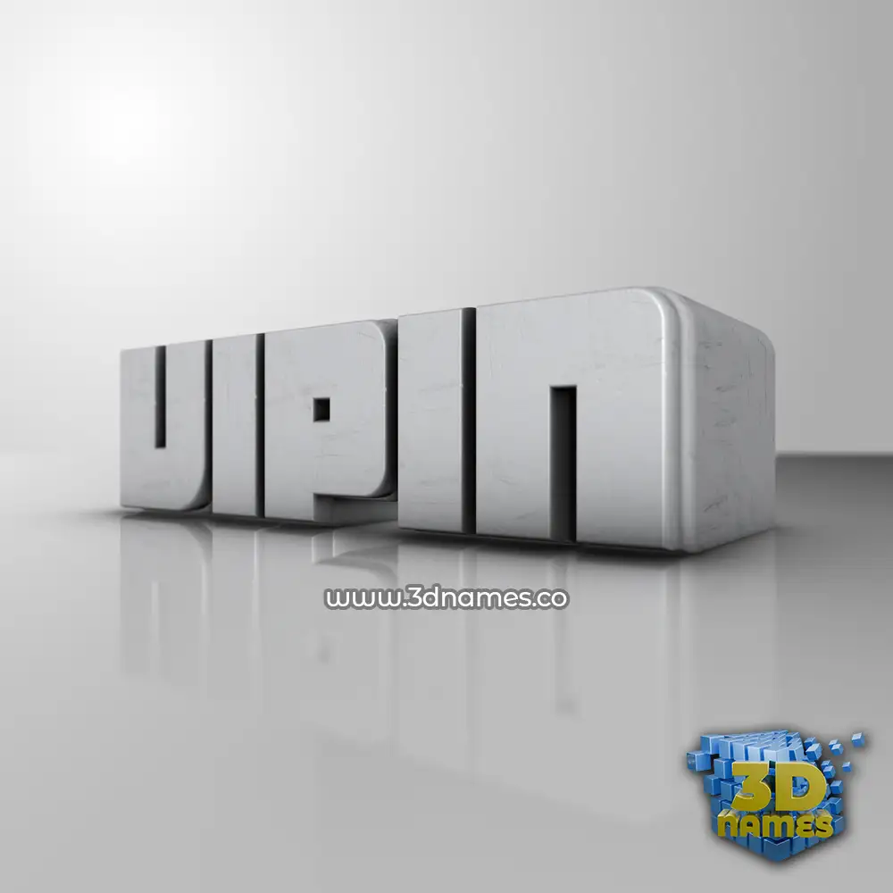 vipin in White Metro style - 3D name wallpaper