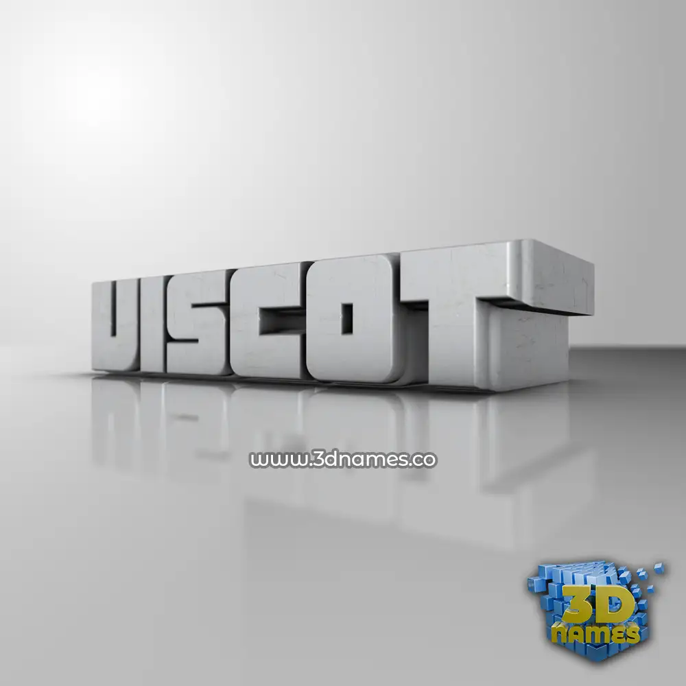 viscot in White Metro style - 3D name wallpaper