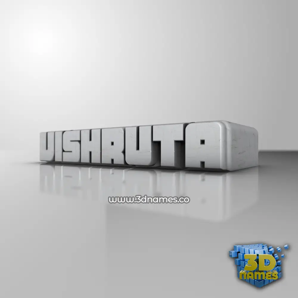vishruta in White Metro style - 3D name wallpaper