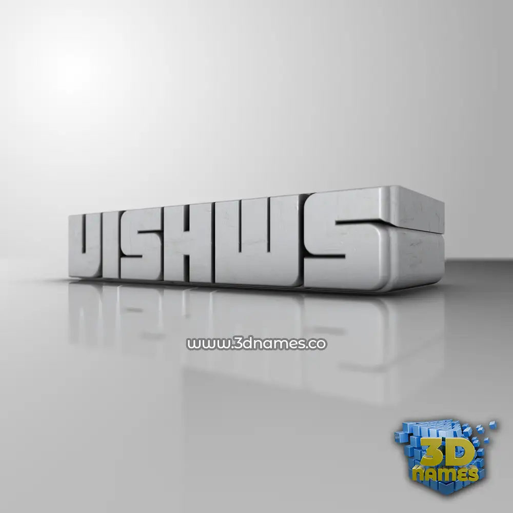vishws in White Metro style - 3D name wallpaper