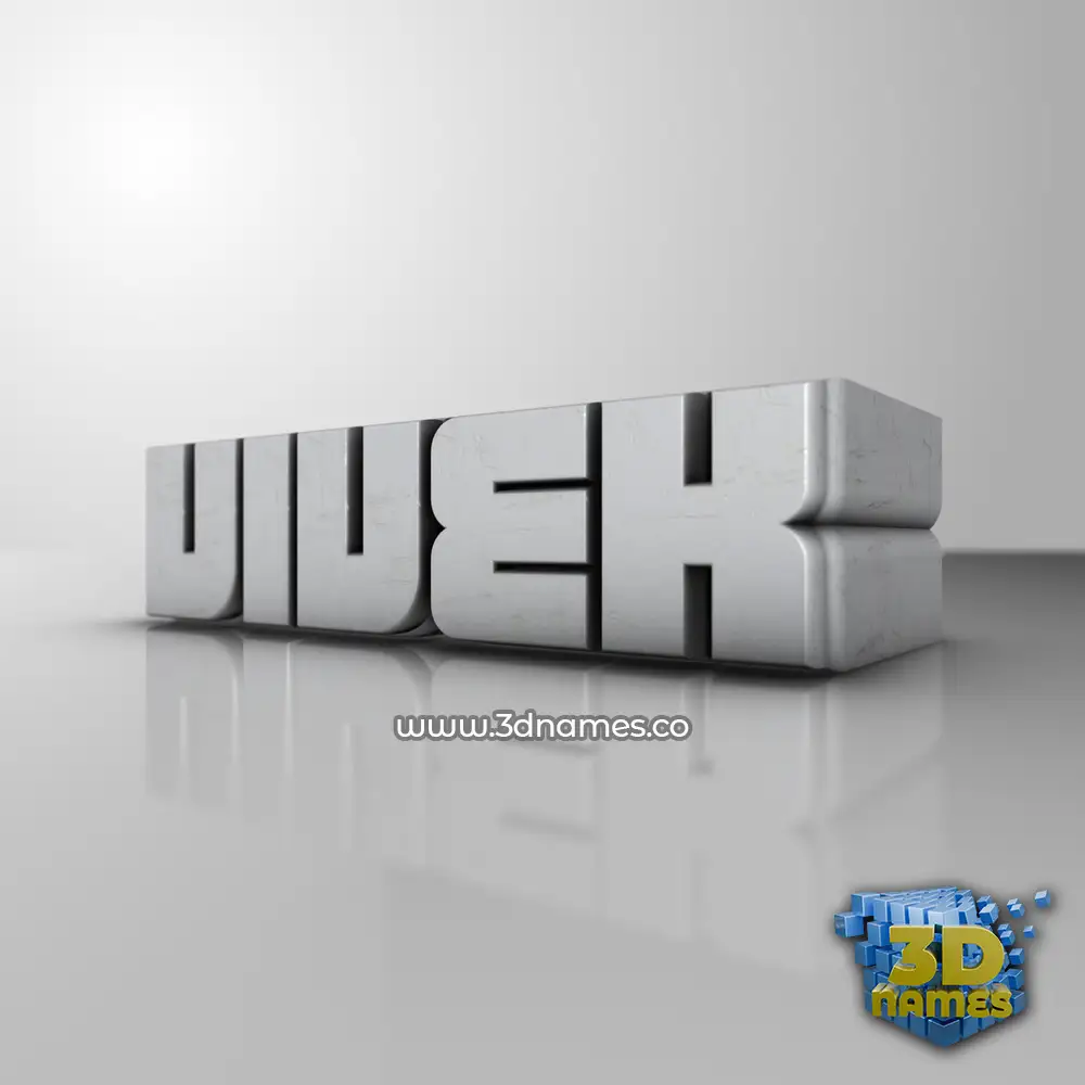 vivek in White Metro style - 3D name wallpaper
