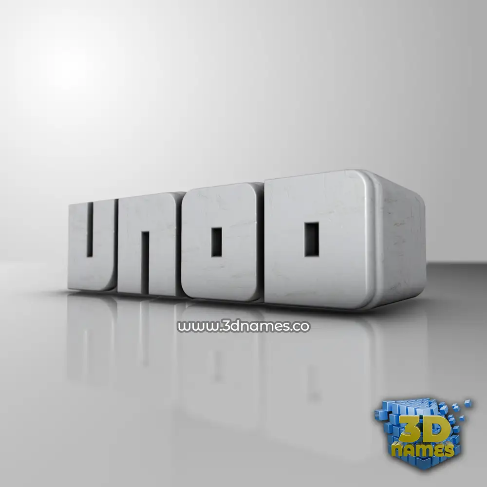 vnod in White Metro style - 3D name wallpaper