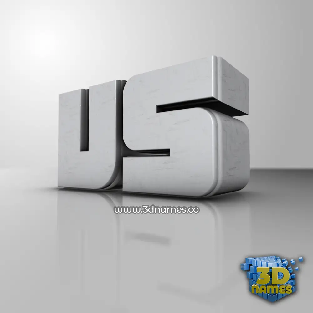 vs in White Metro style - 3D name wallpaper