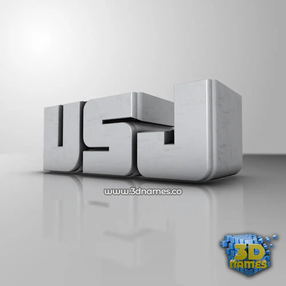 vsj in White Metro style - 3D name wallpaper