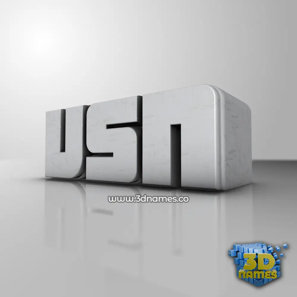 vsn in White Metro style - 3D name wallpaper
