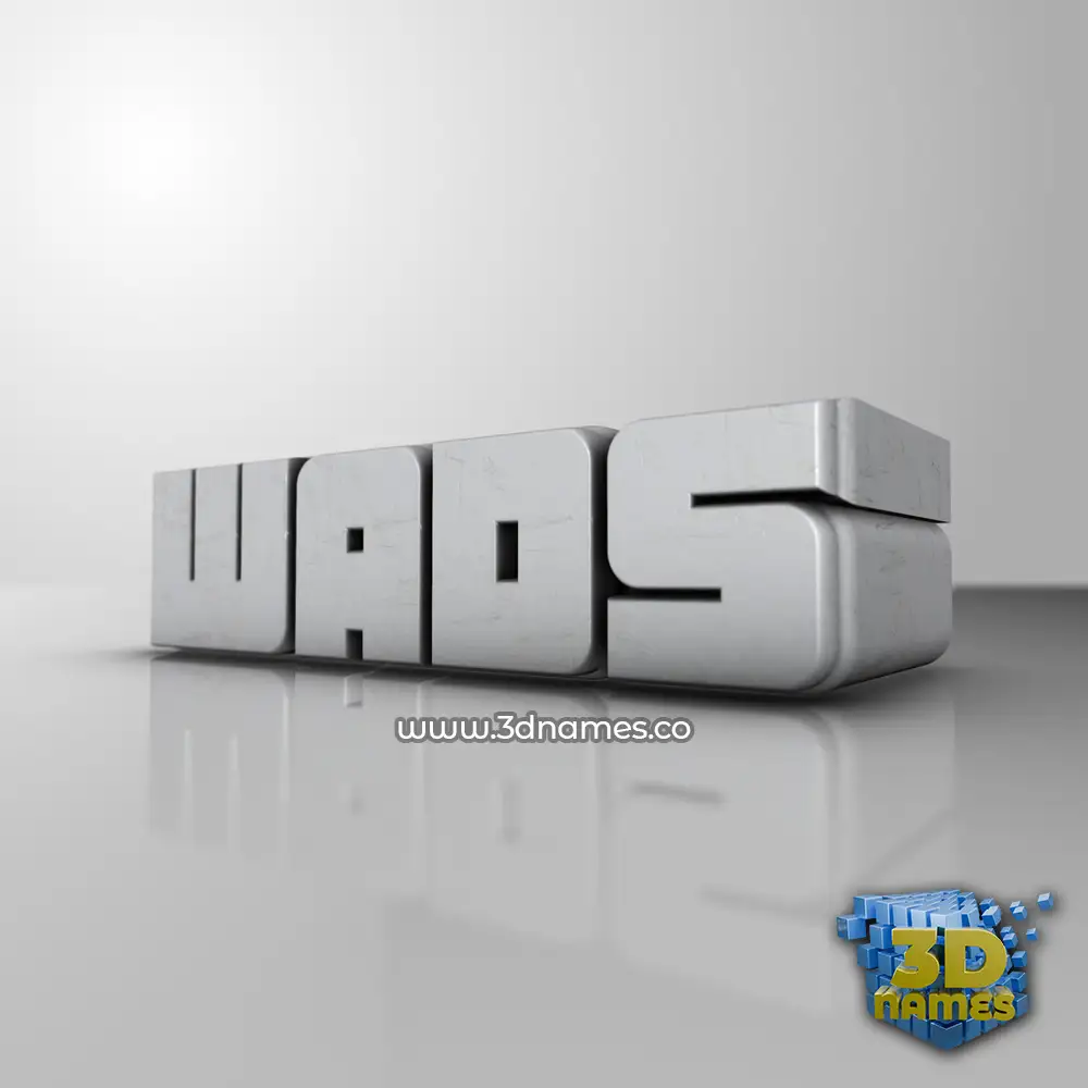 wads in White Metro style - 3D name wallpaper