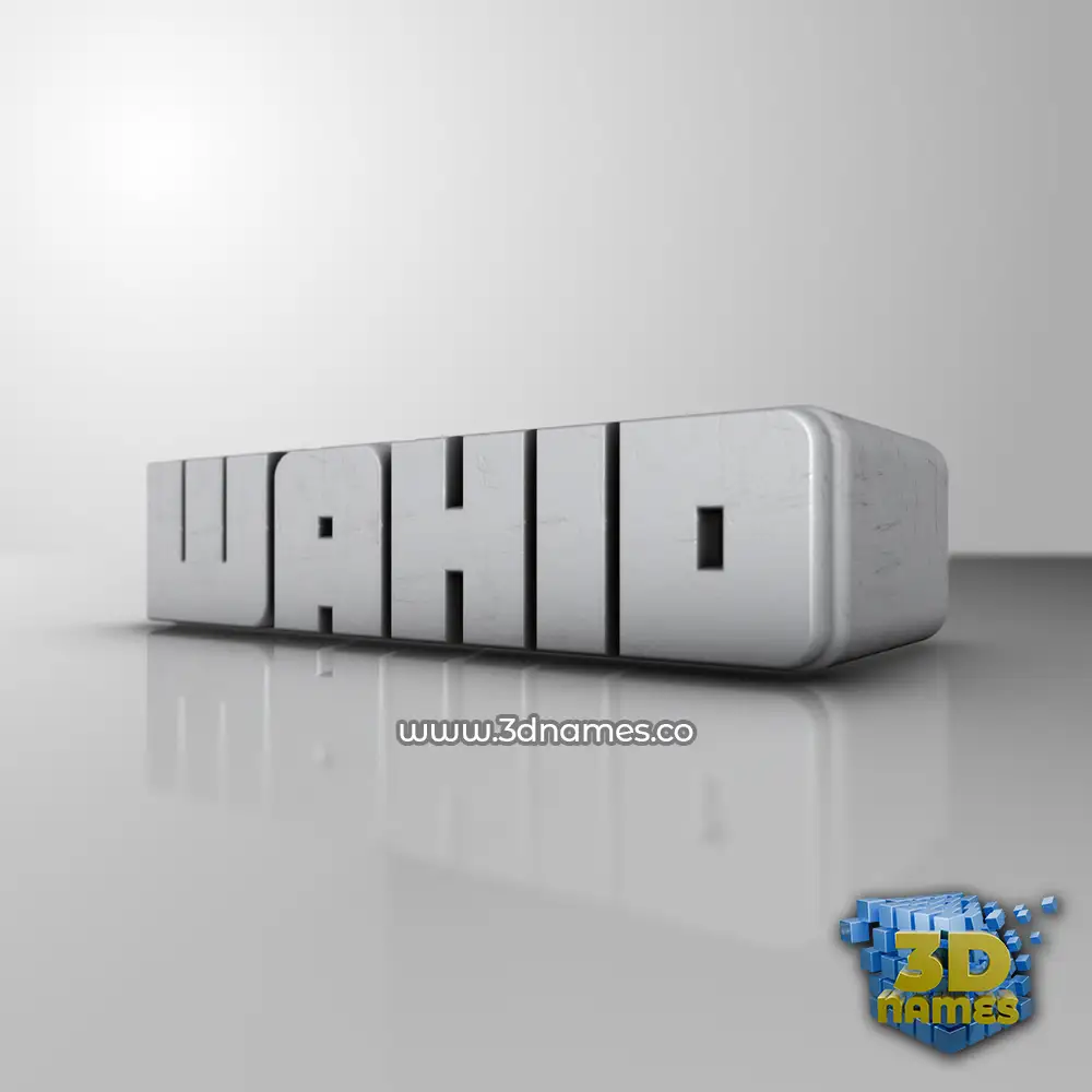 wahid in White Metro style - 3D name wallpaper
