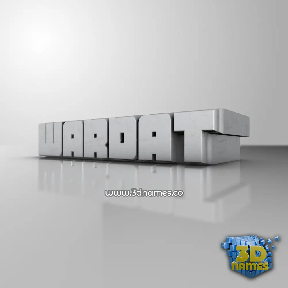 wardat in White Metro style - 3D name wallpaper
