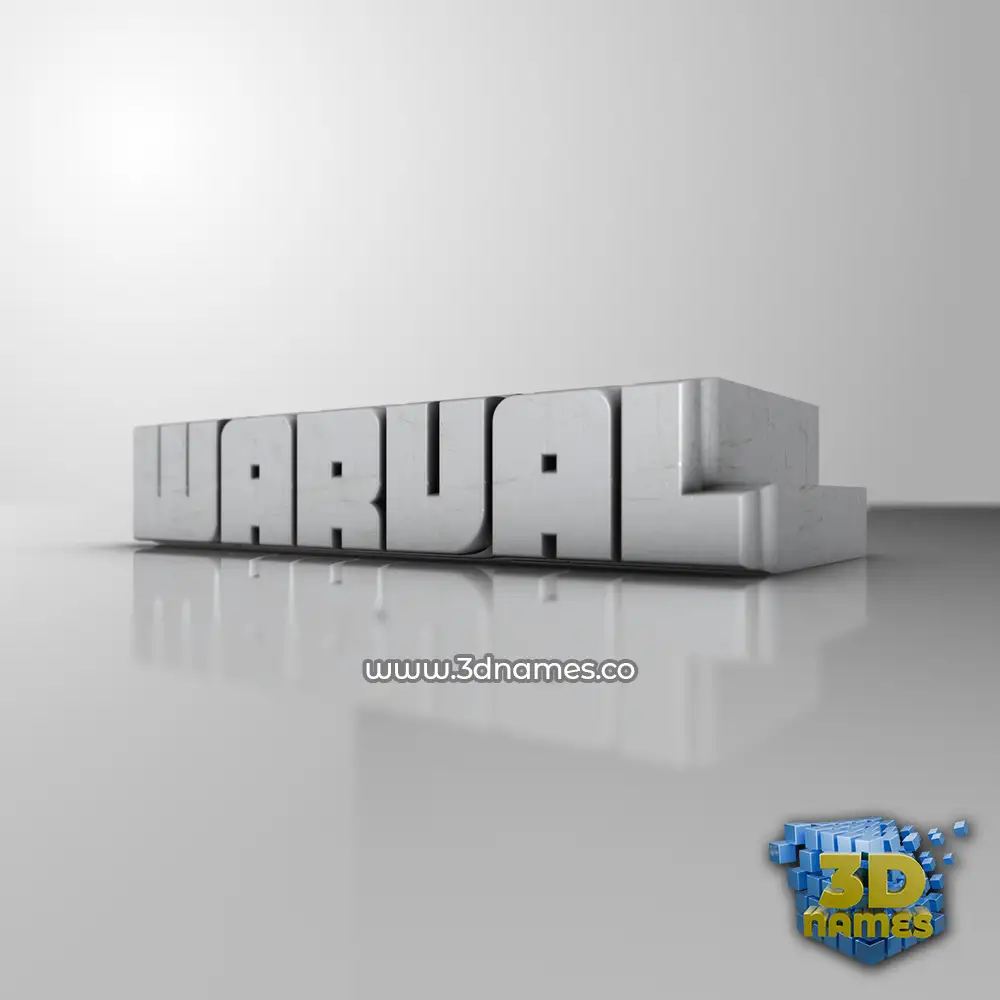 warval in White Metro style - 3D name wallpaper
