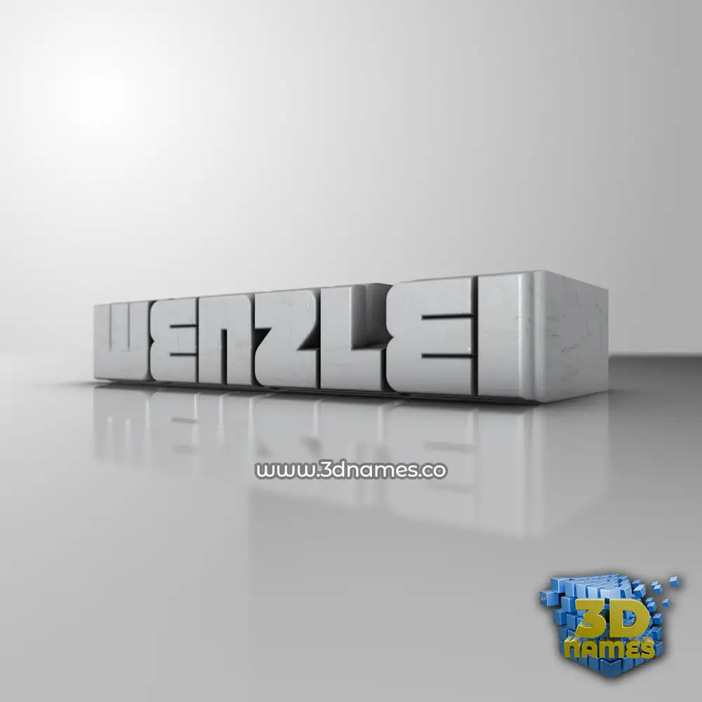 wenzlei in White Metro style - 3D name wallpaper