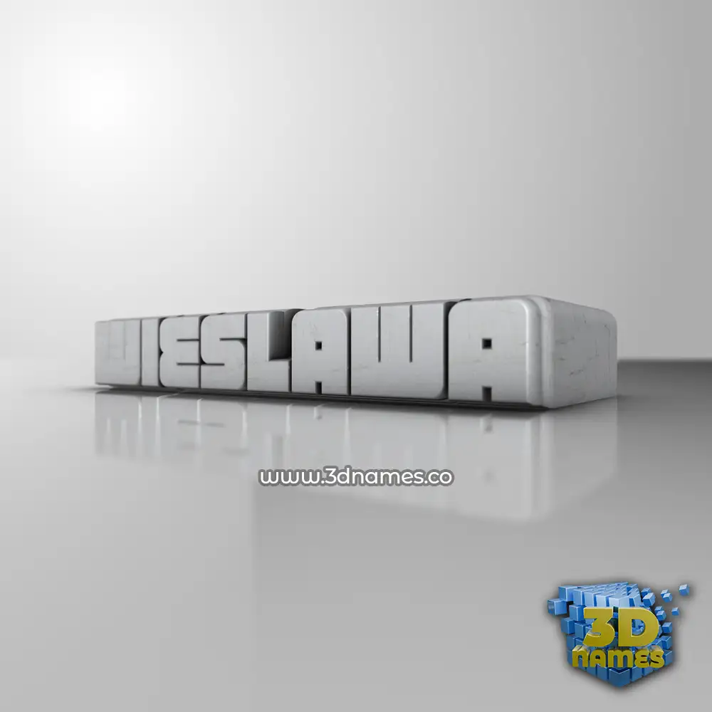 wieslawa in White Metro style - 3D name wallpaper