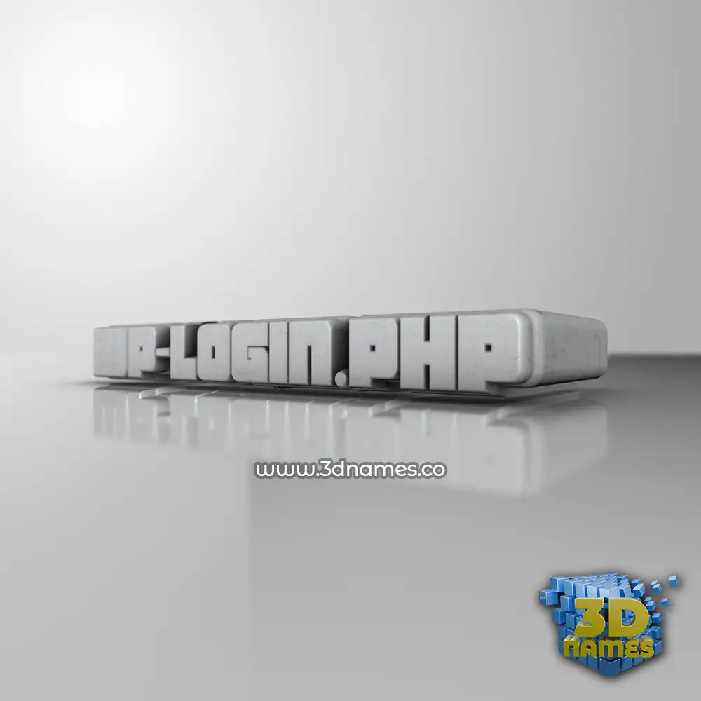 wp-login.php in White Metro style - 3D name wallpaper