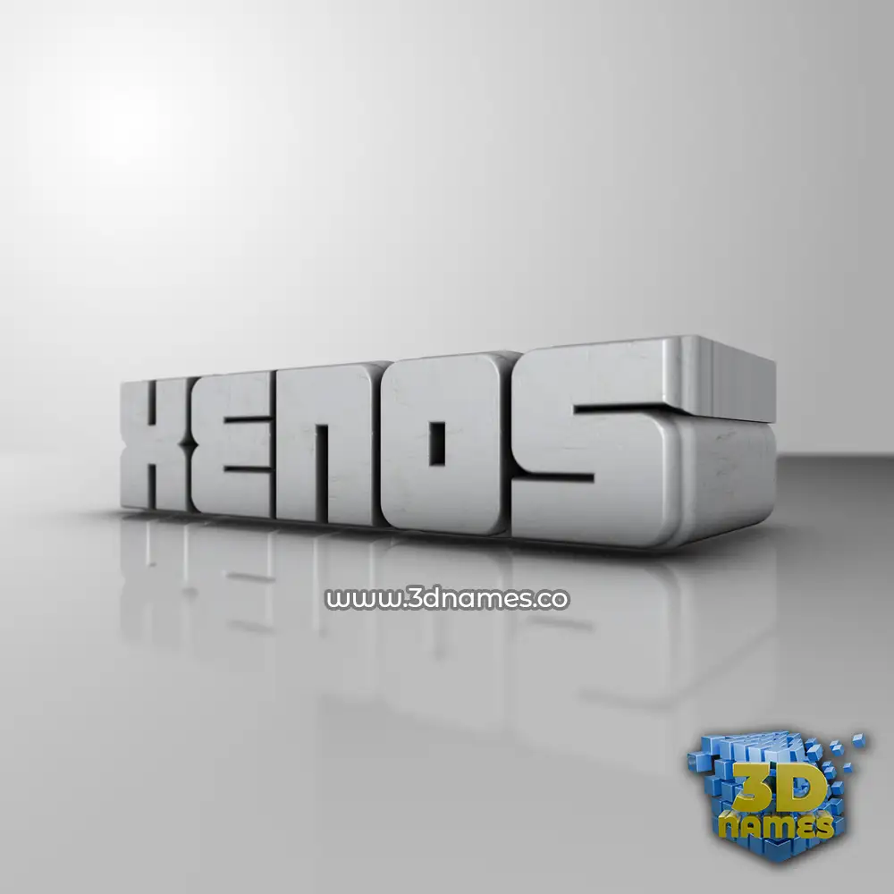 xenos in White Metro style - 3D name wallpaper