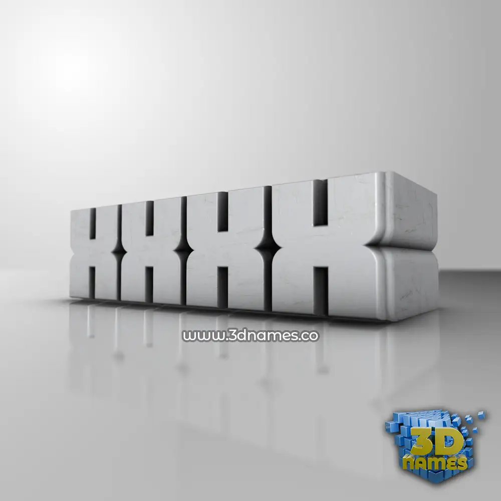 xxxx in White Metro style - 3D name wallpaper