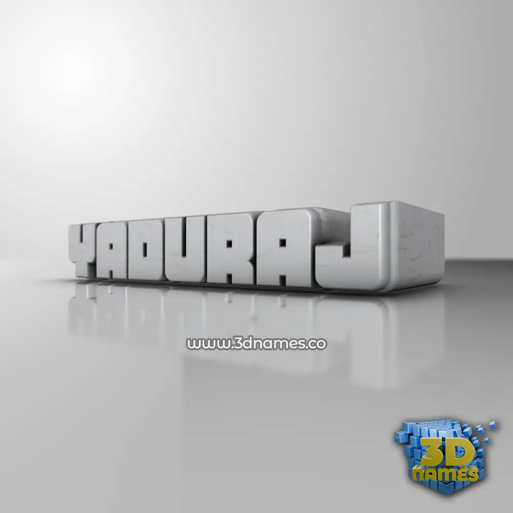 yaduraj in White Metro style - 3D name wallpaper