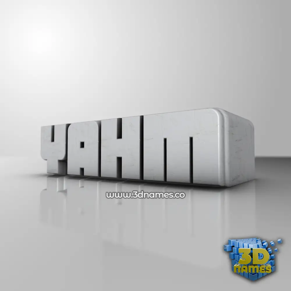 yahm in White Metro style - 3D name wallpaper